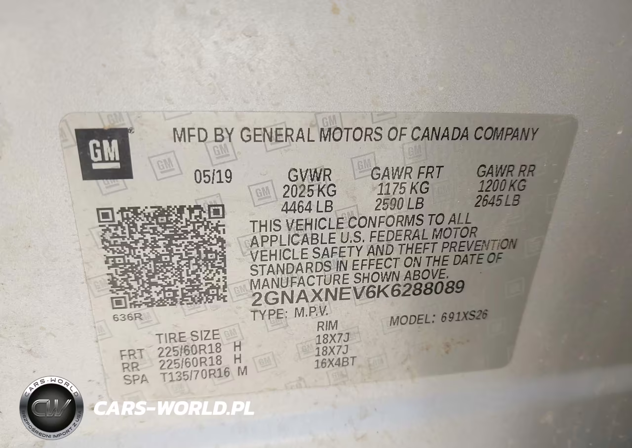 2019 Chevrolet Equinox Premier VIN:2GNAXNEV6K6288089 - 9