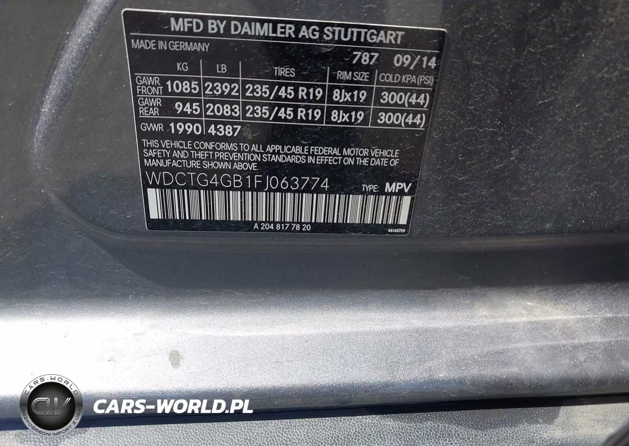 2015 Mercedes-Benz Gla 250 4Matic VIN:WDCTG4GB1FJ063774 - 9