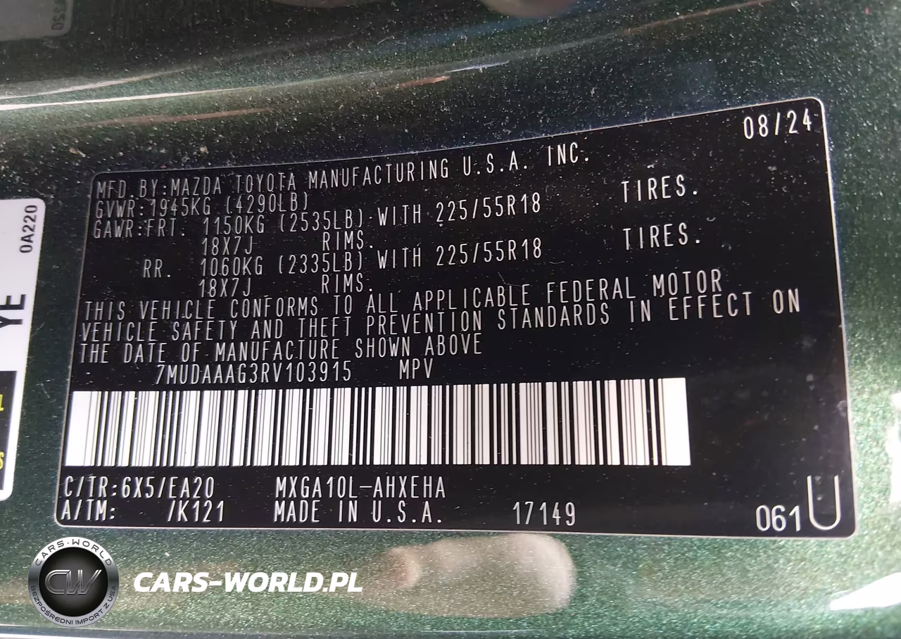 2024 Toyota Corolla Cross Xle VIN:7MUDAAAG3RV103915 - 9