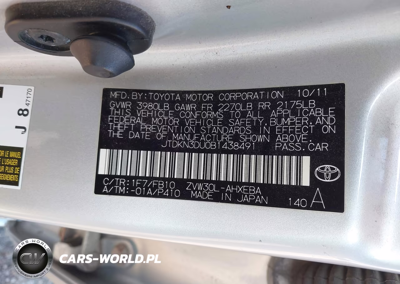 2011 Toyota Prius Three VIN:JTDKN3DU0B1438491 - 9
