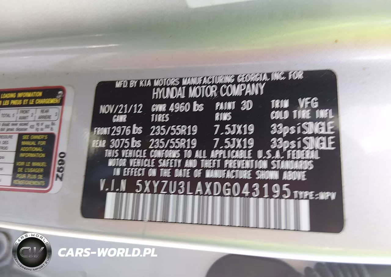 2013 Hyundai Santa Fe Sport 2.0T VIN:5XYZU3LAXDG043195 - 9