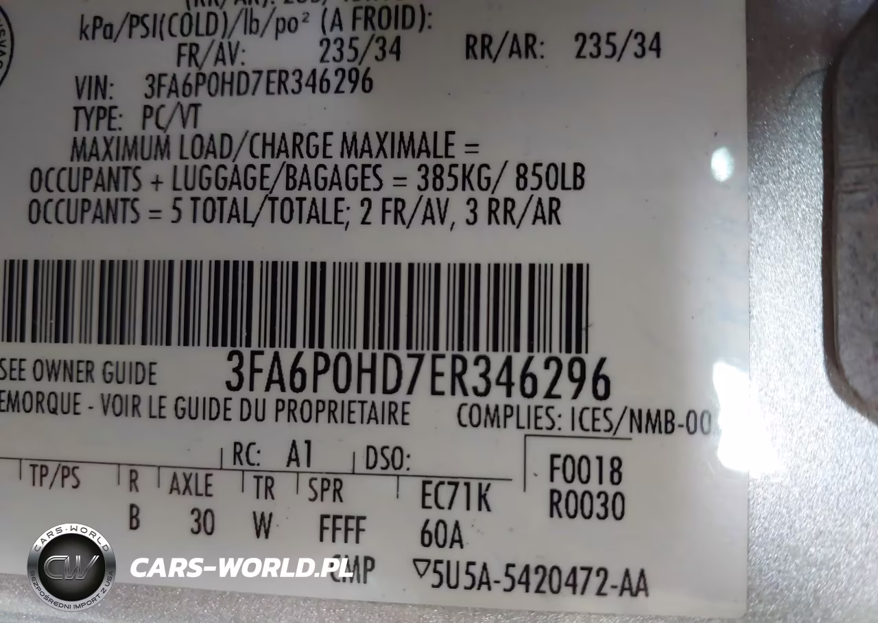 2014 Ford Fusion Se VIN:3FA6P0HD7ER346296 - 9