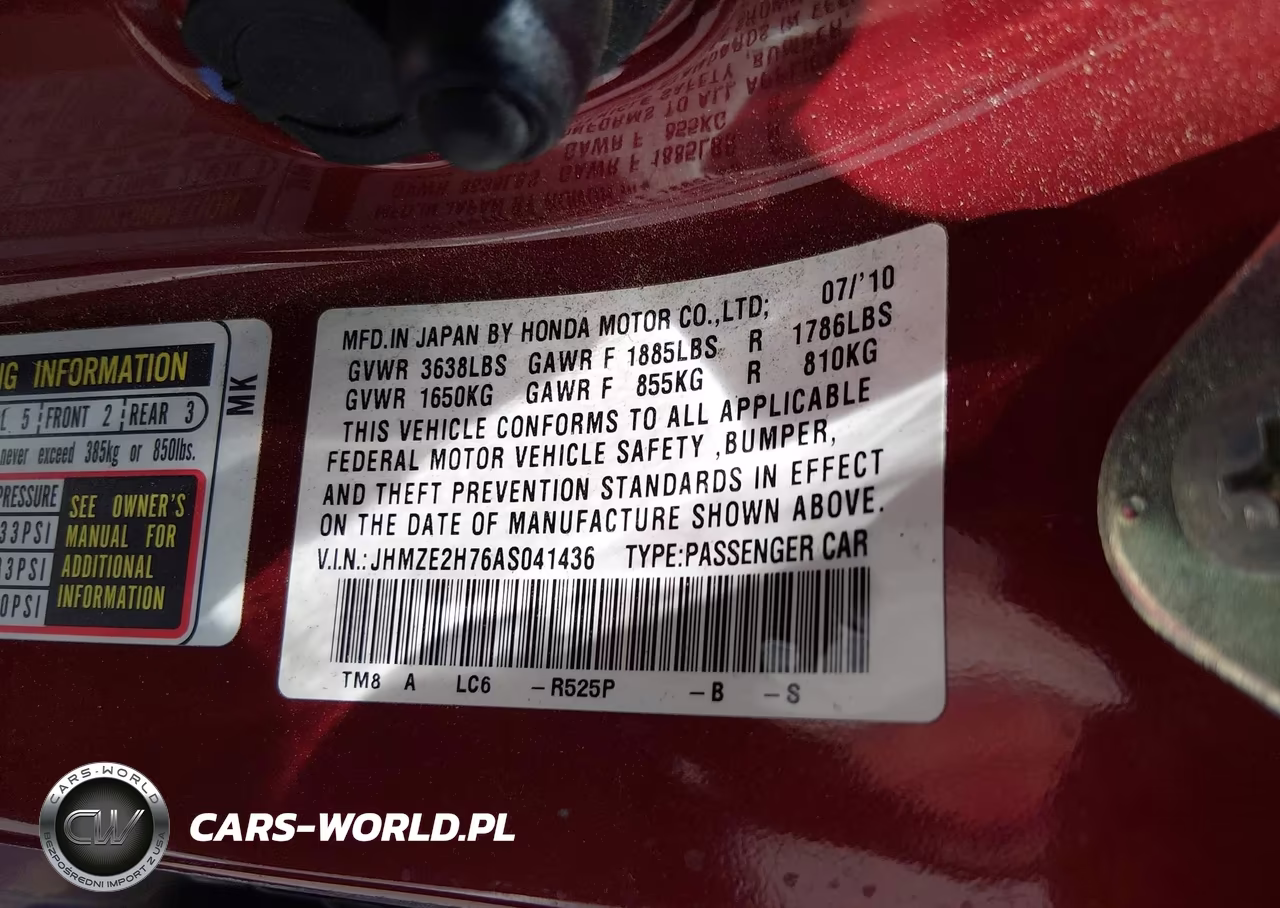 2010 Honda Insight Ex VIN:JHMZE2H76AS041436 - 9