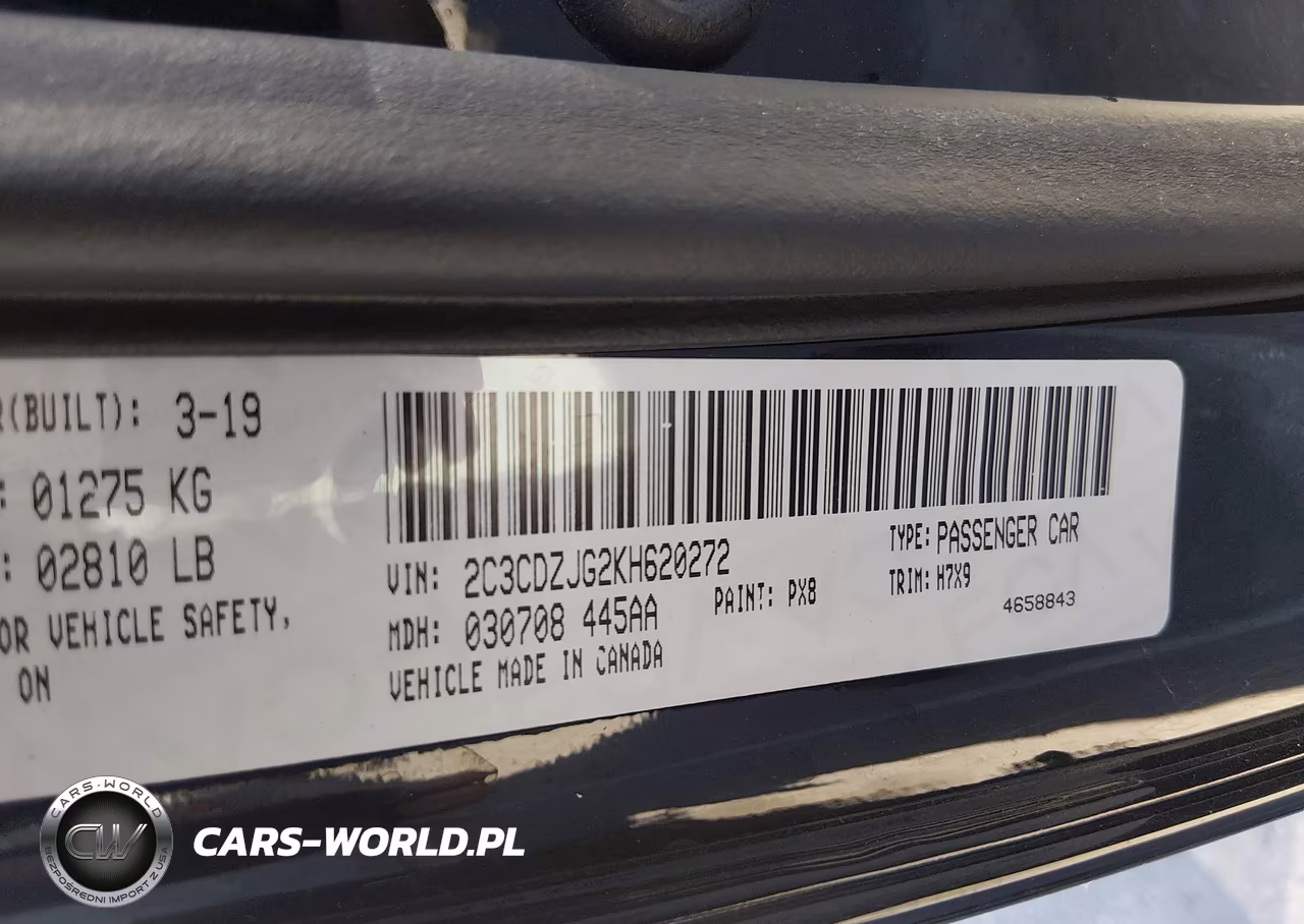 2019 Dodge Challenger Gt VIN:2C3CDZJG2KH620272 - 9