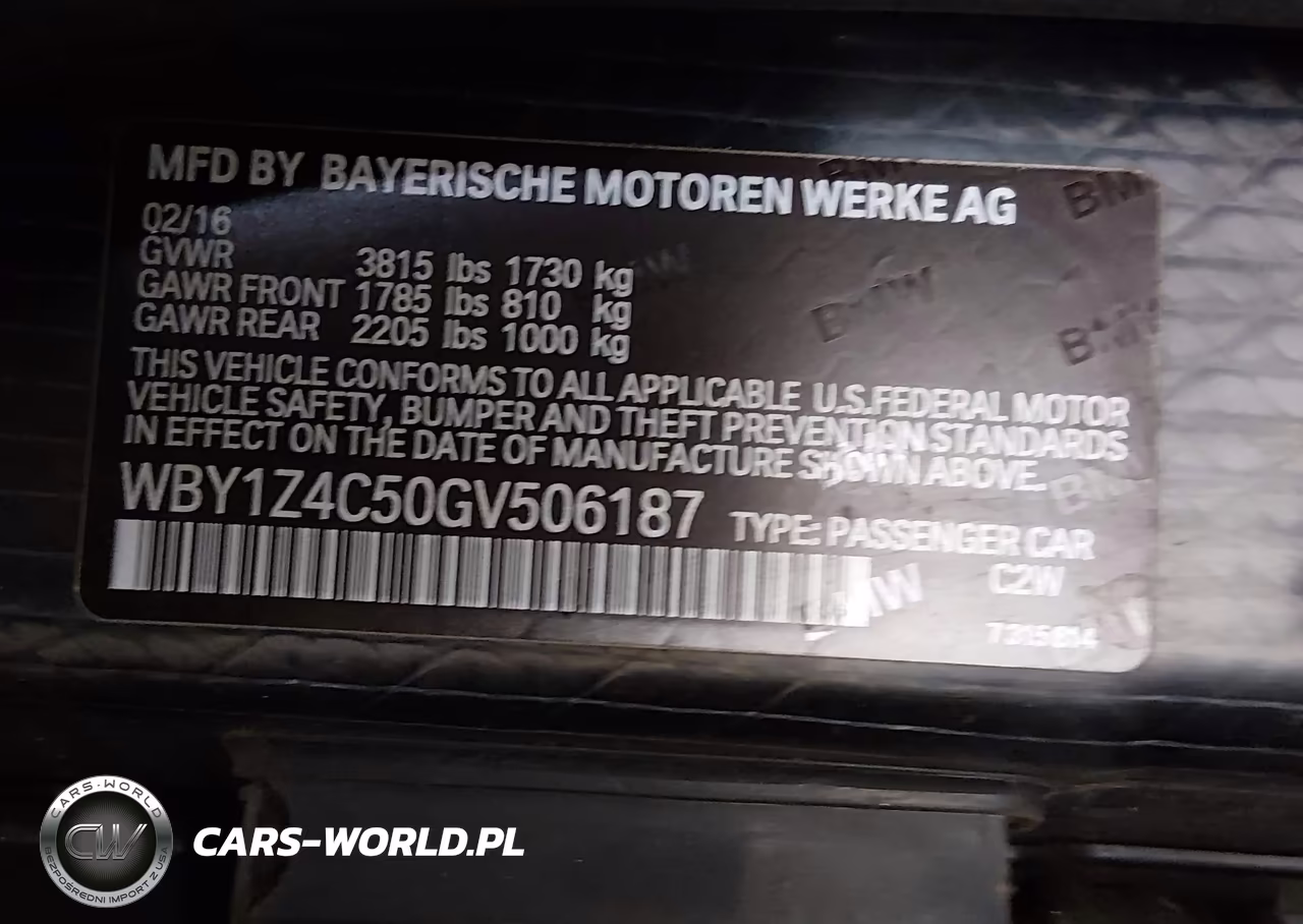 2016 BMW I3 Base W-Range Extender VIN:WBY1Z4C50GV506187 - 9