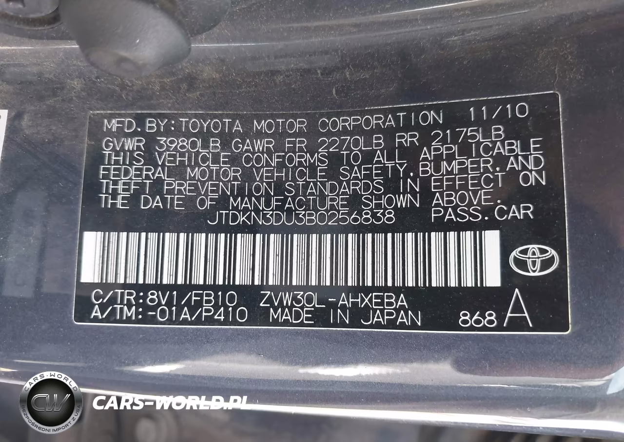 2011 Toyota Prius Three VIN:JTDKN3DU3B0256838 - 9