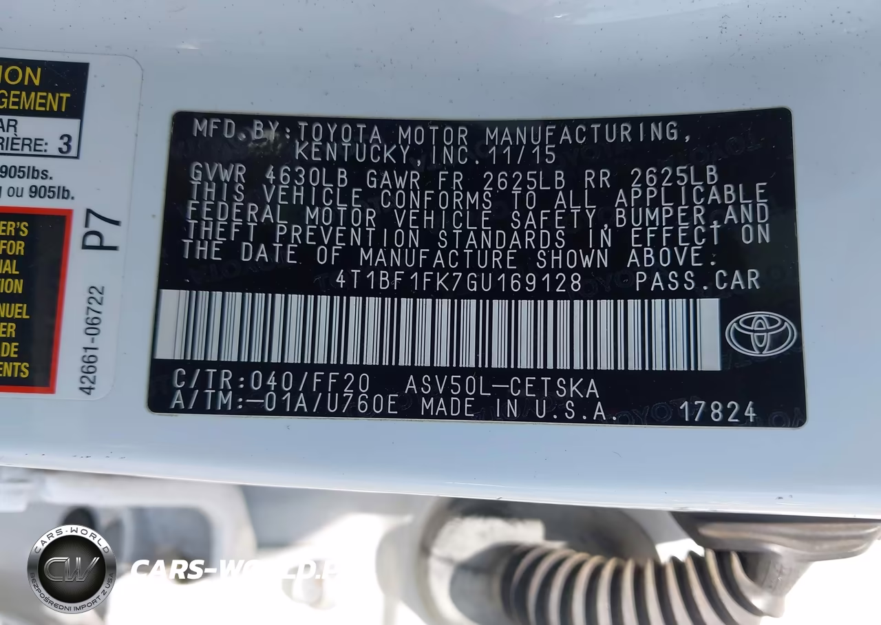 2016 Toyota Camry Se VIN:4T1BF1FK7GU169128 - 9