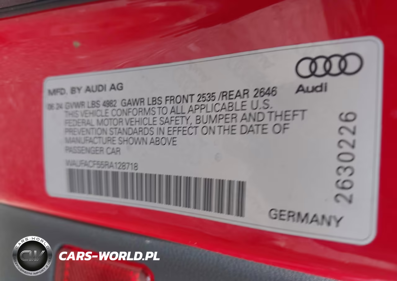 2024 Audi A5 Sportback Premium Plus 45 Tfsi Quattro S Tronic VIN:WAUFACF55RA128718 - 9