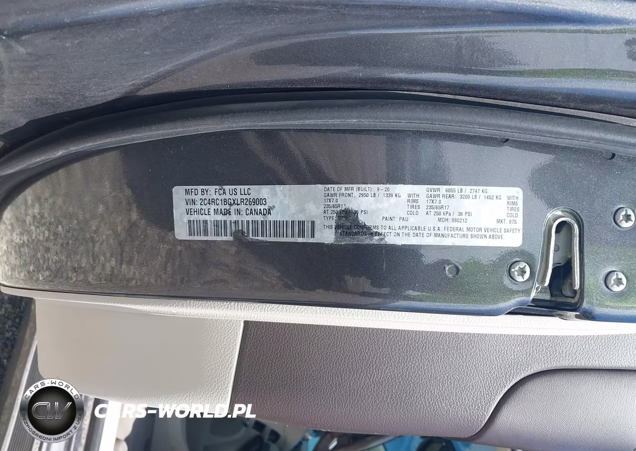 2020 Chrysler Pacifica Touring L VIN:2C4RC1BGXLR269003 - 9