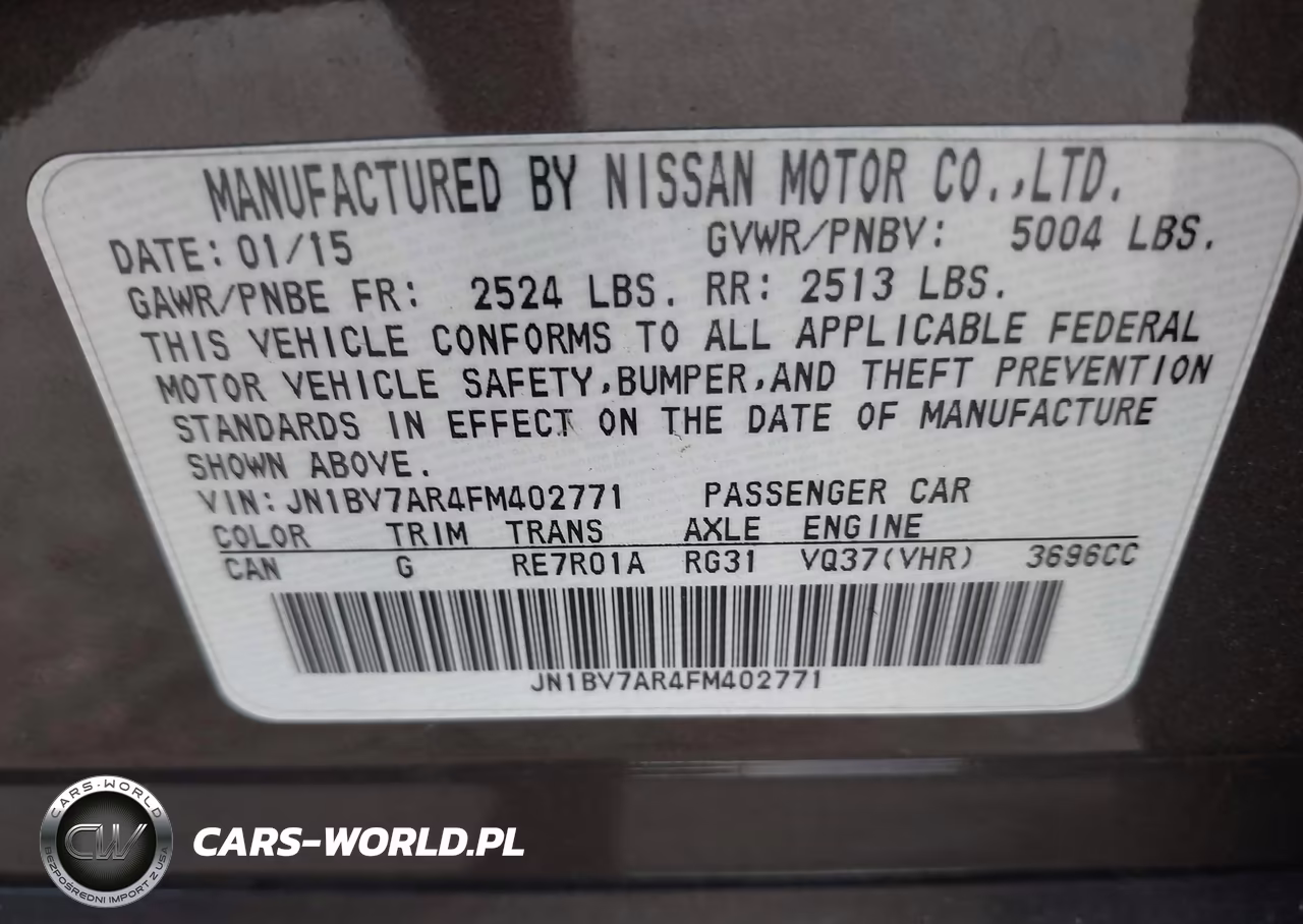 2015 Infiniti Q50 Premium VIN:JN1BV7AR4FM402771 - 9