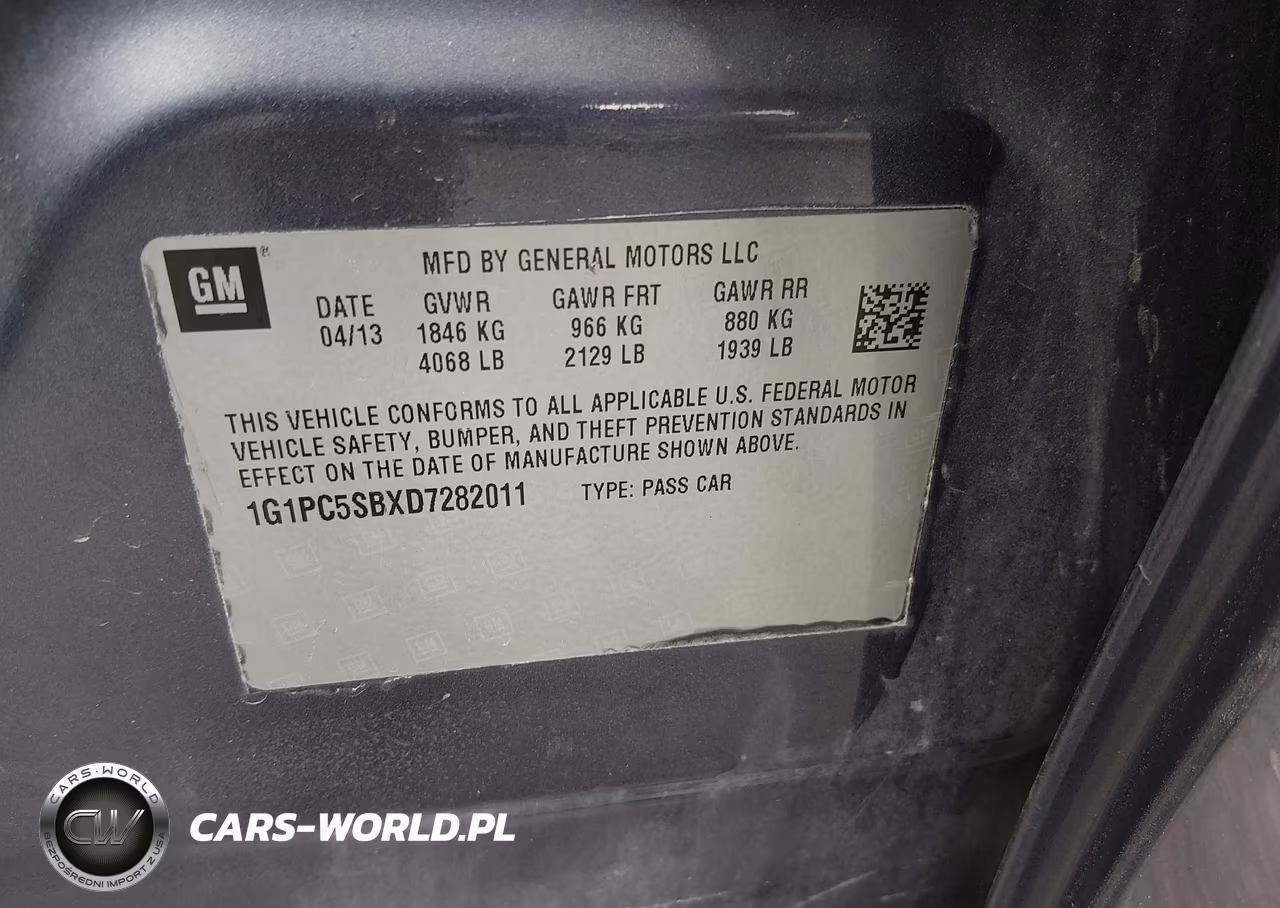 2013 Chevrolet Cruze 1Lt Auto VIN:1G1PC5SBXD7282011 - 9