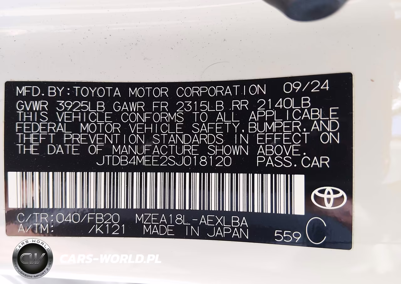 2025 Toyota Corolla Le VIN:JTDB4MEE2SJ018120 - 9