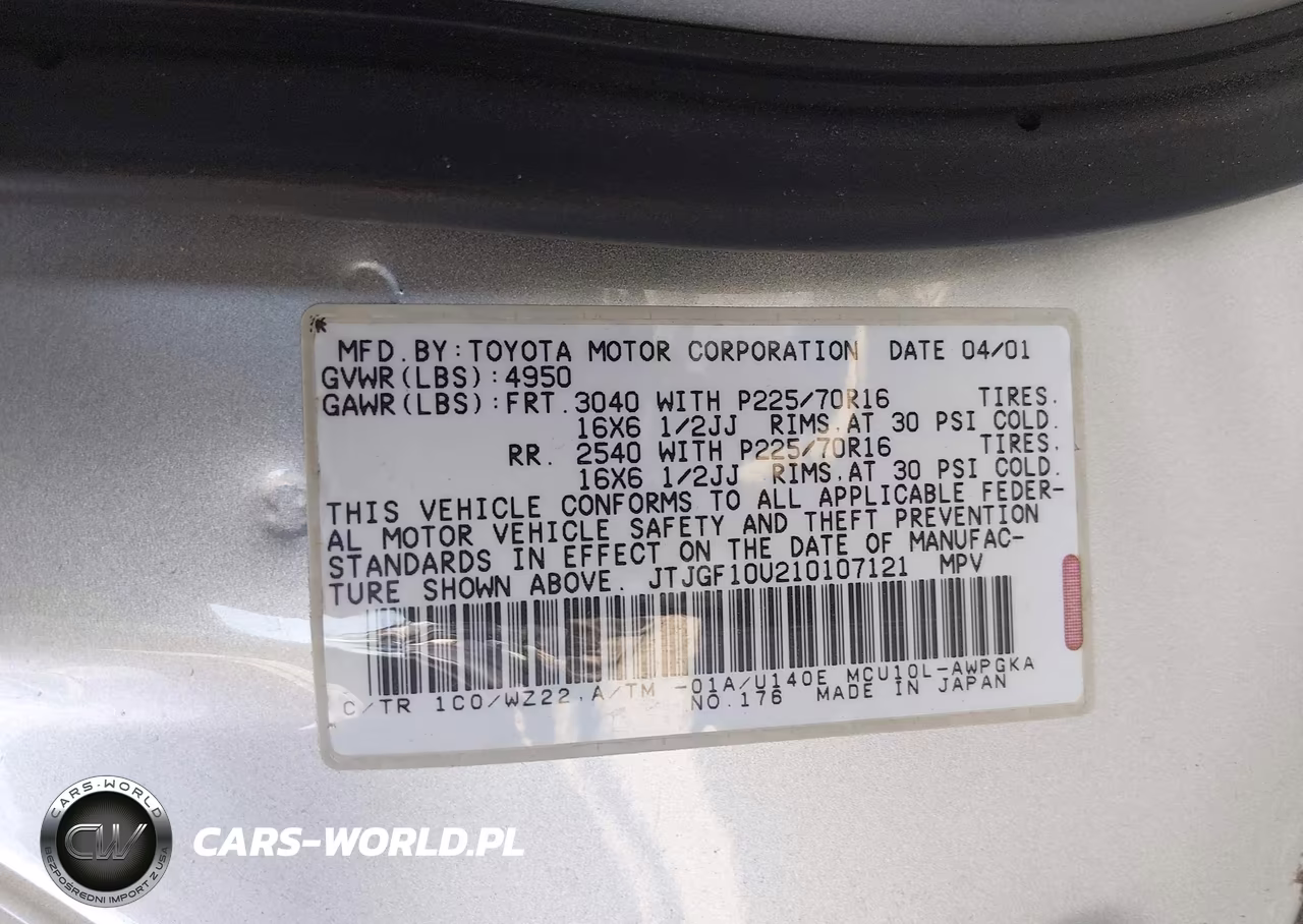 2001 Lexus Rx 300 VIN:JTJGF10U210107121 - 9