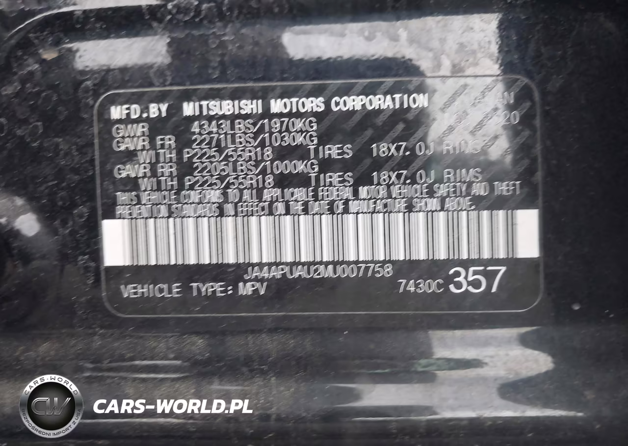 2021 Mitsubishi Outlander Sport 2.0 Be 2Wd-2.0 Es 2Wd-2.0 Le 2Wd-2.0 S 2Wd VIN:JA4APUAU2MU007758 - 9