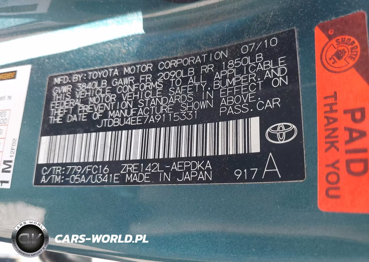 2010 Toyota Corolla Le VIN:JTDBU4EE7A9115331 - 9