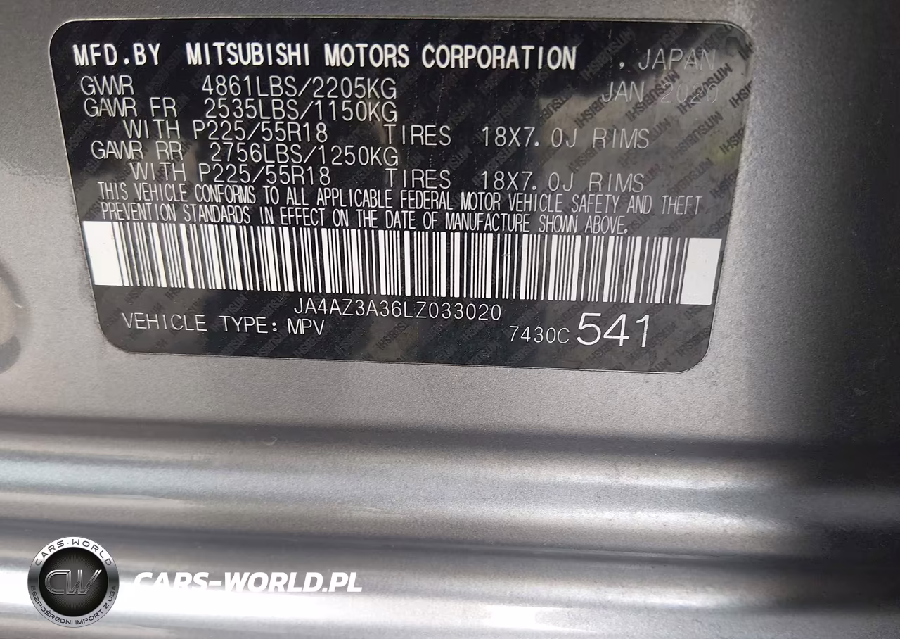 2020 Mitsubishi Outlander Es 2.4 S-Awc-Le 2.4 S-Awc-Se 2.4 S-Awc-Sel 2.4 S-Awc-Sp 2.4 S-Awc VIN:JA4AZ3A36LZ033020 - 9
