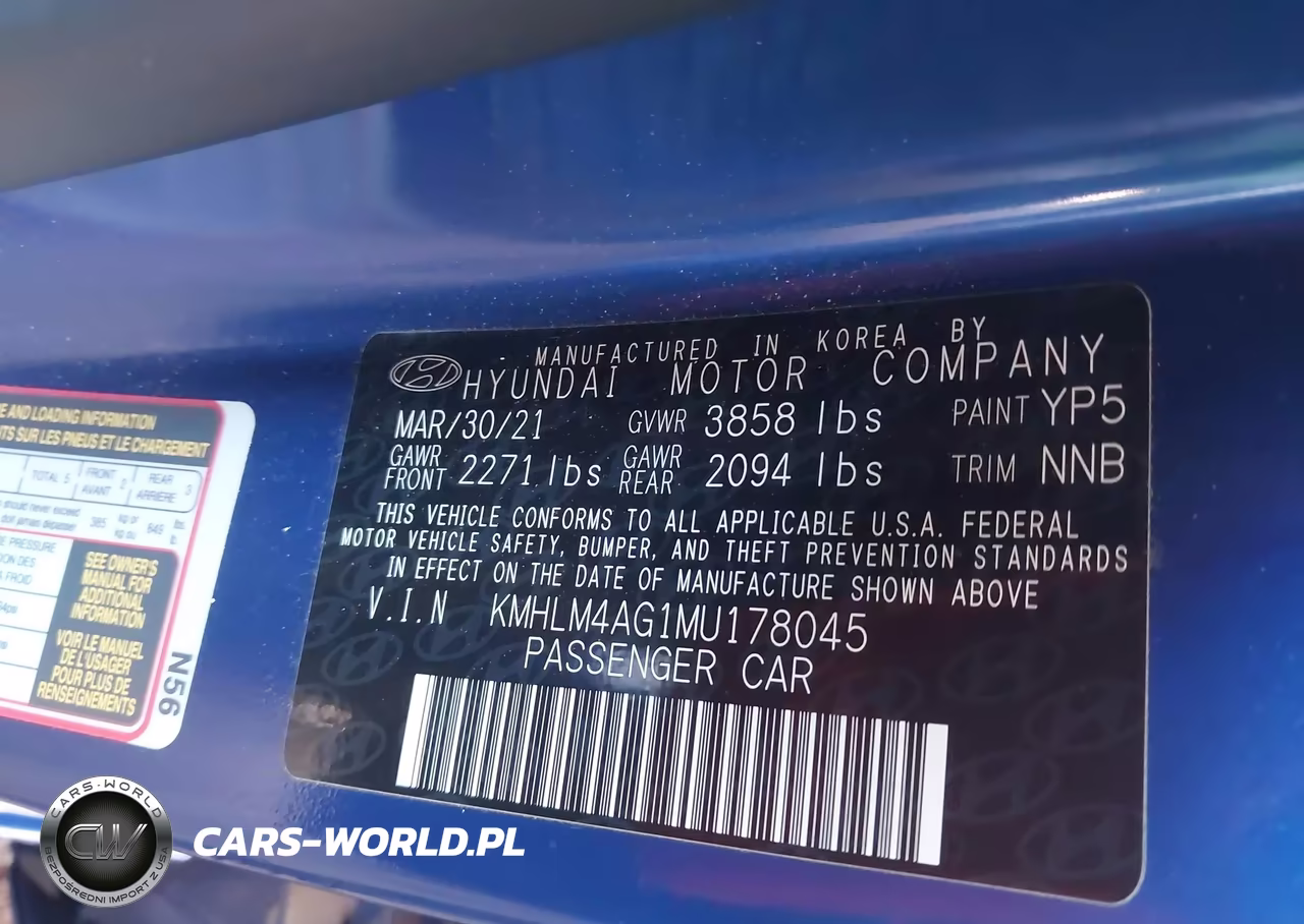 2021 Hyundai Elantra Sel VIN:KMHLM4AG1MU178045 - 9
