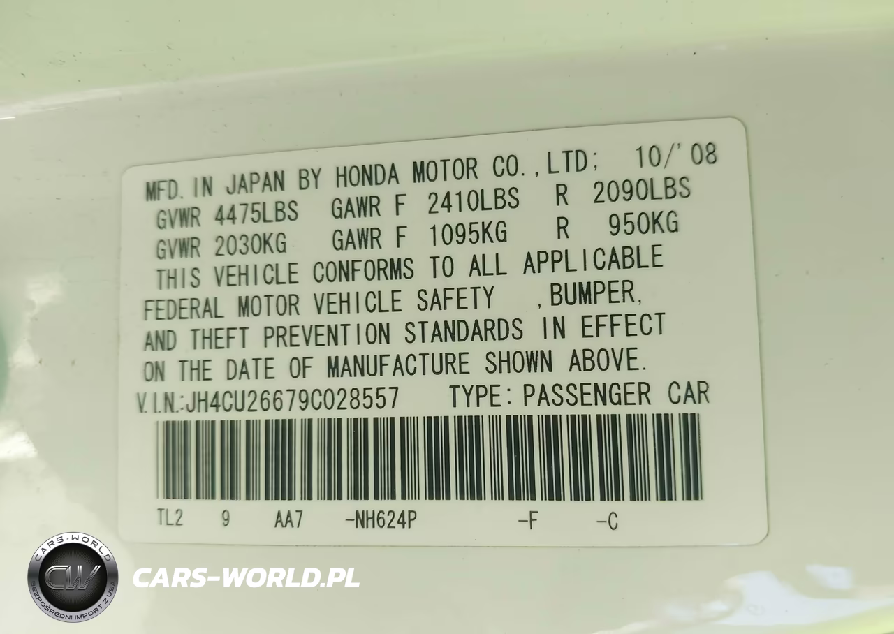 2009 Acura Tsx VIN:JH4CU26679C028557 - 9