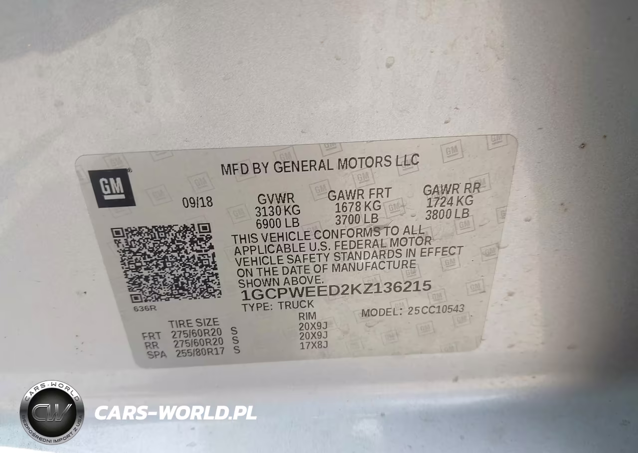 2019 Chevrolet Silverado 1500 Ltz VIN:1GCPWEED2KZ136215 - 9