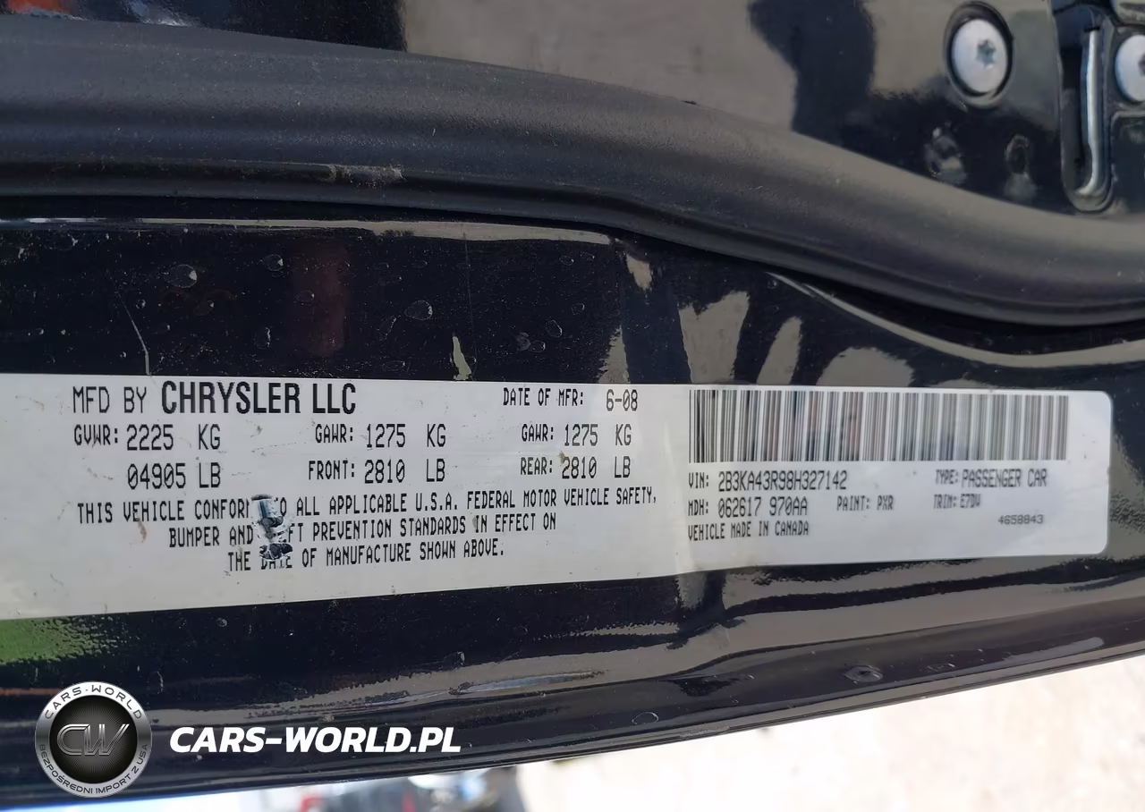 2008 Dodge Charger VIN:2B3KA43R98H327142 - 9