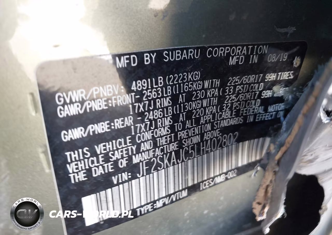 2020 Subaru Forester Premium VIN:JF2SKAJC5LH402802 - 9