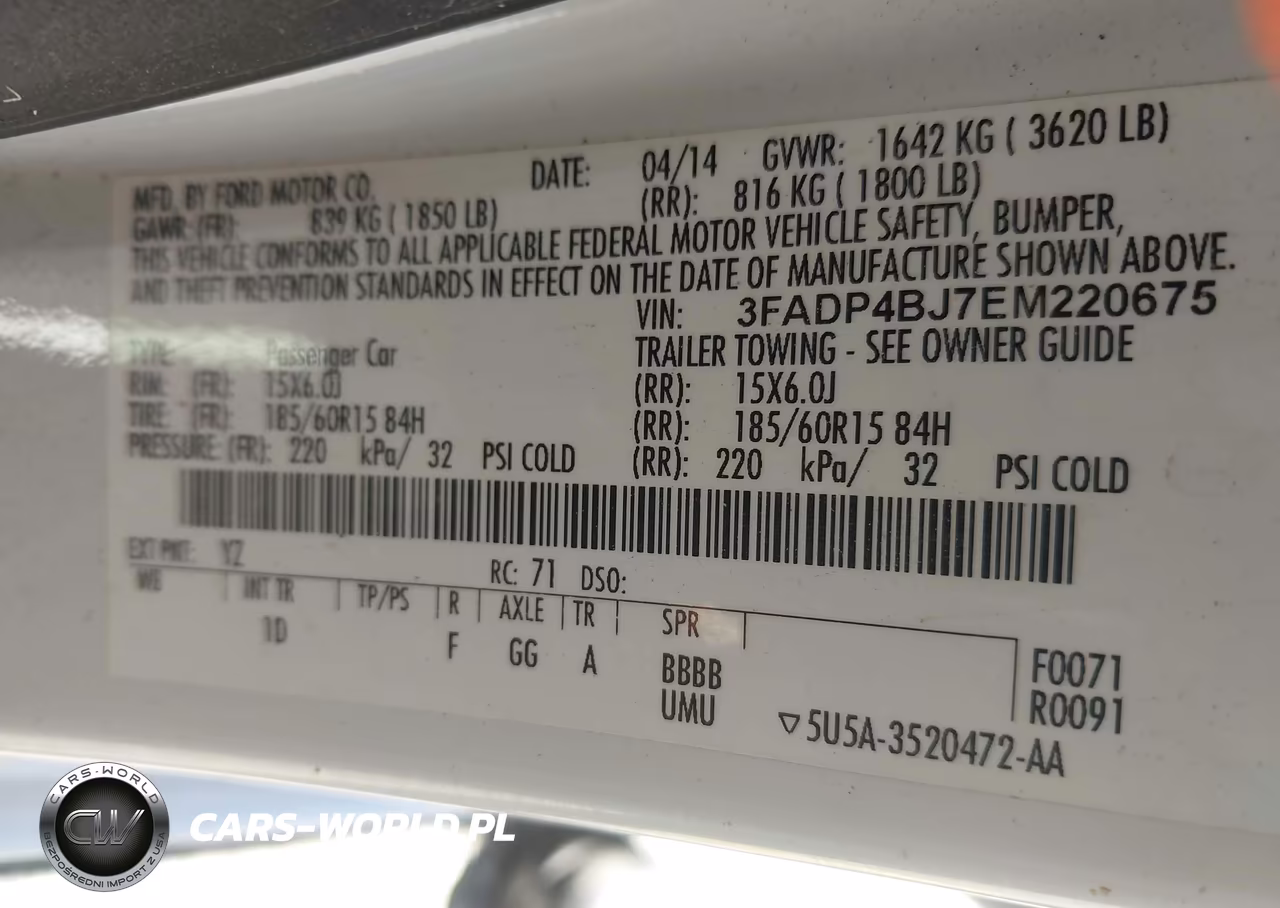 2014 Ford Fiesta Se VIN:3FADP4BJ7EM220675 - 9