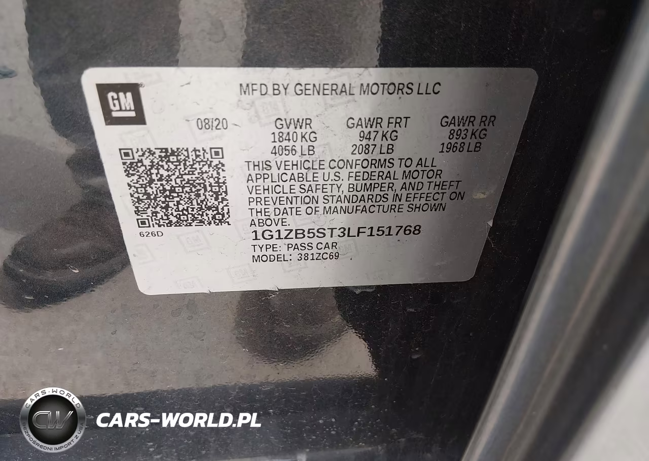 2020 Chevrolet Malibu Fwd Ls VIN:1G1ZB5ST3LF151768 - 9