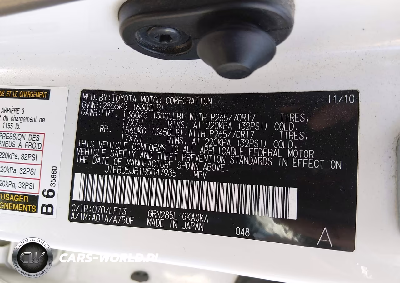 2011 Toyota 4Runner Sr5 V6 VIN:JTEBU5JR1B5047935 - 9