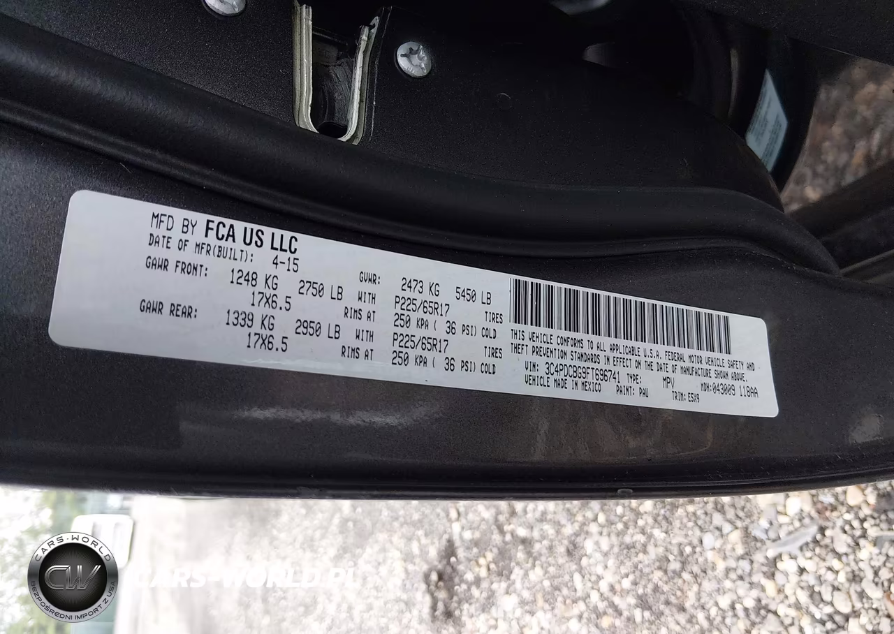2015 Dodge Journey Sxt VIN:3C4PDCBG9FT696741 - 9
