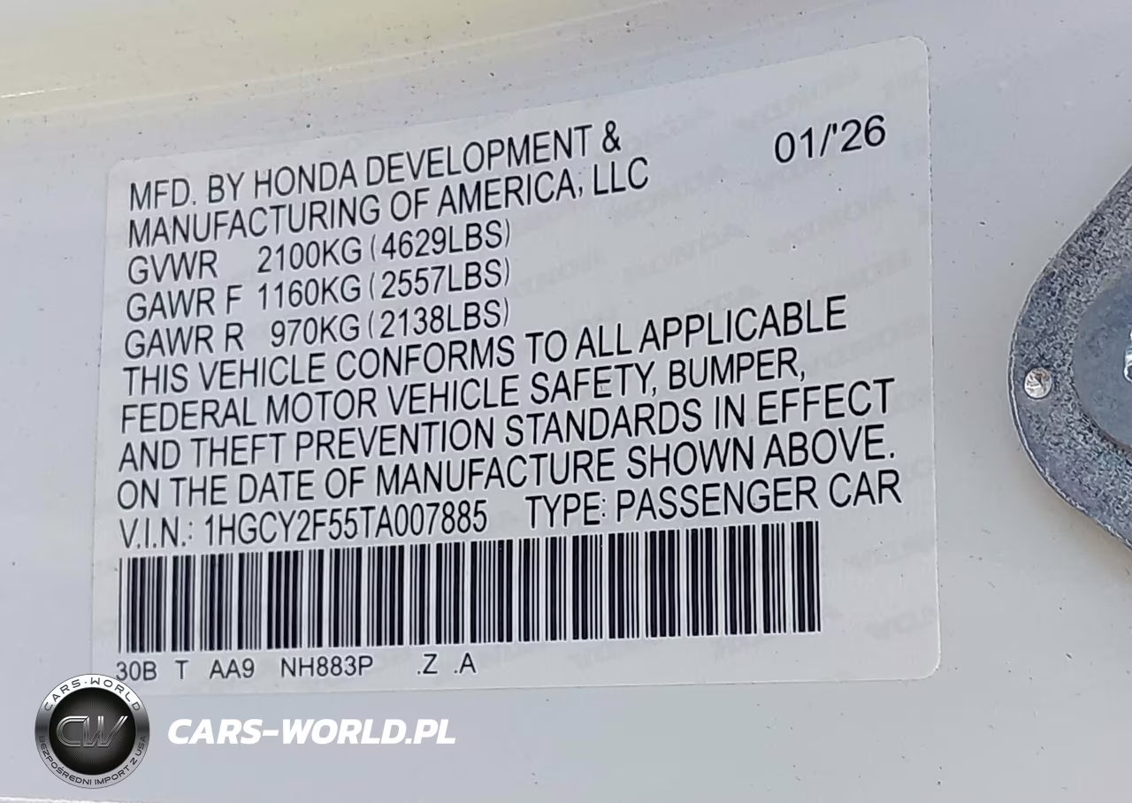 2026 Honda Accord Hybrid Sport VIN:1HGCY2F55TA007885 - 9