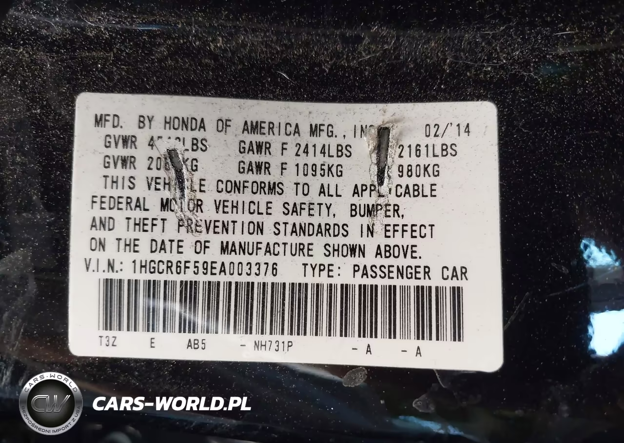2014 Honda Accord Hybrid Ex-L VIN:1HGCR6F59EA003376 - 9