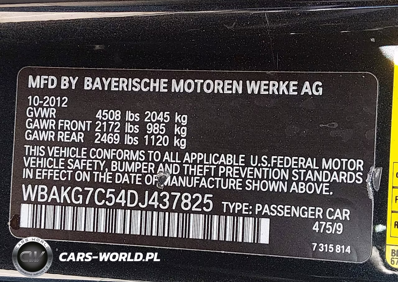 2013 BMW 335I VIN:WBAKG7C54DJ437825 - 9
