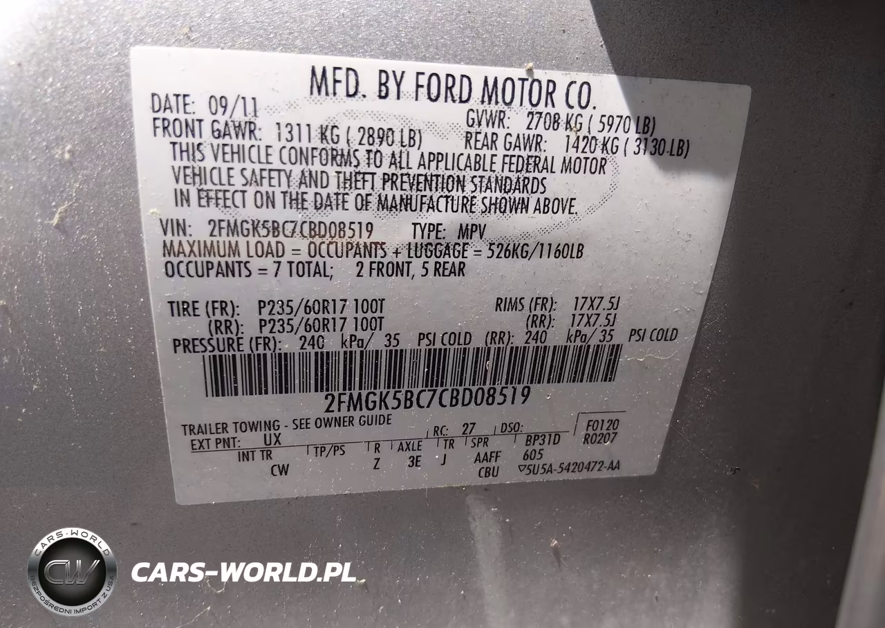 2012 Ford Flex Se VIN:2FMGK5BC7CBD08519 - 9