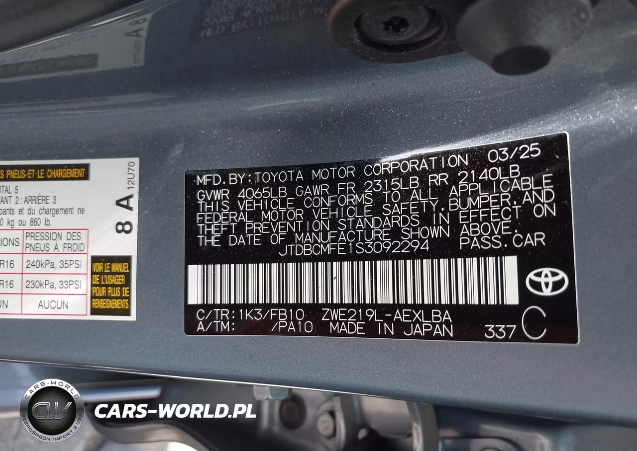 2025 Toyota Corolla Hybrid Le VIN:JTDBCMFE1S3092294 - 9