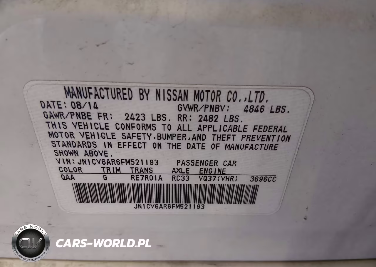 2015 Infiniti Q40 VIN:JN1CV6AR6FM521193 - 9