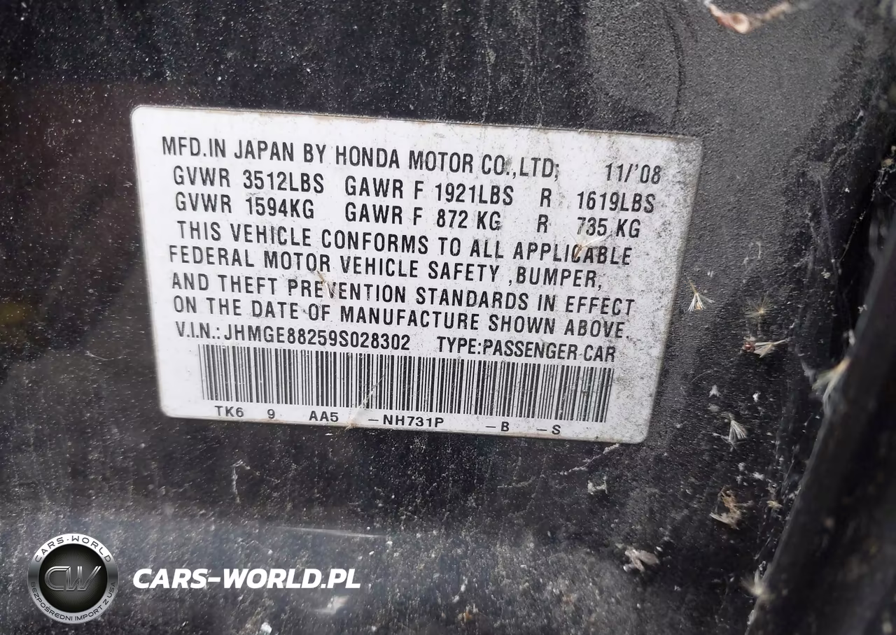 2009 Honda Fit VIN:JHMGE88259S028302 - 9