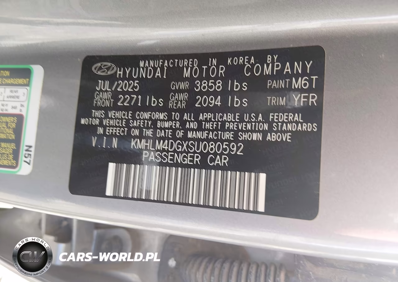 2025 Hyundai Elantra Sel Sport VIN:KMHLM4DGXSU080592 - 9