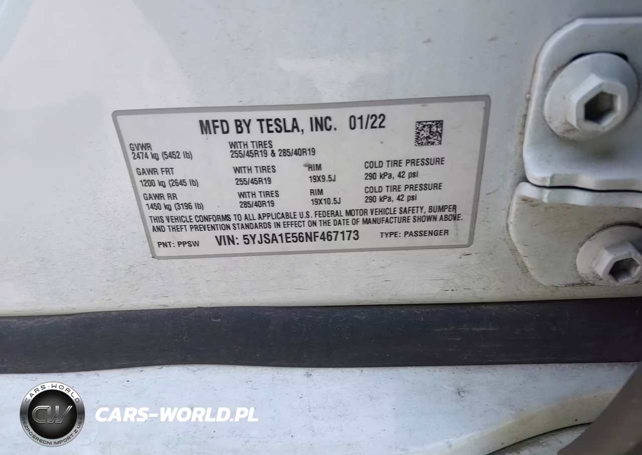 2022 Tesla Model S Dual Motor All-Wheel Drive VIN:5YJSA1E56NF467173 - 9