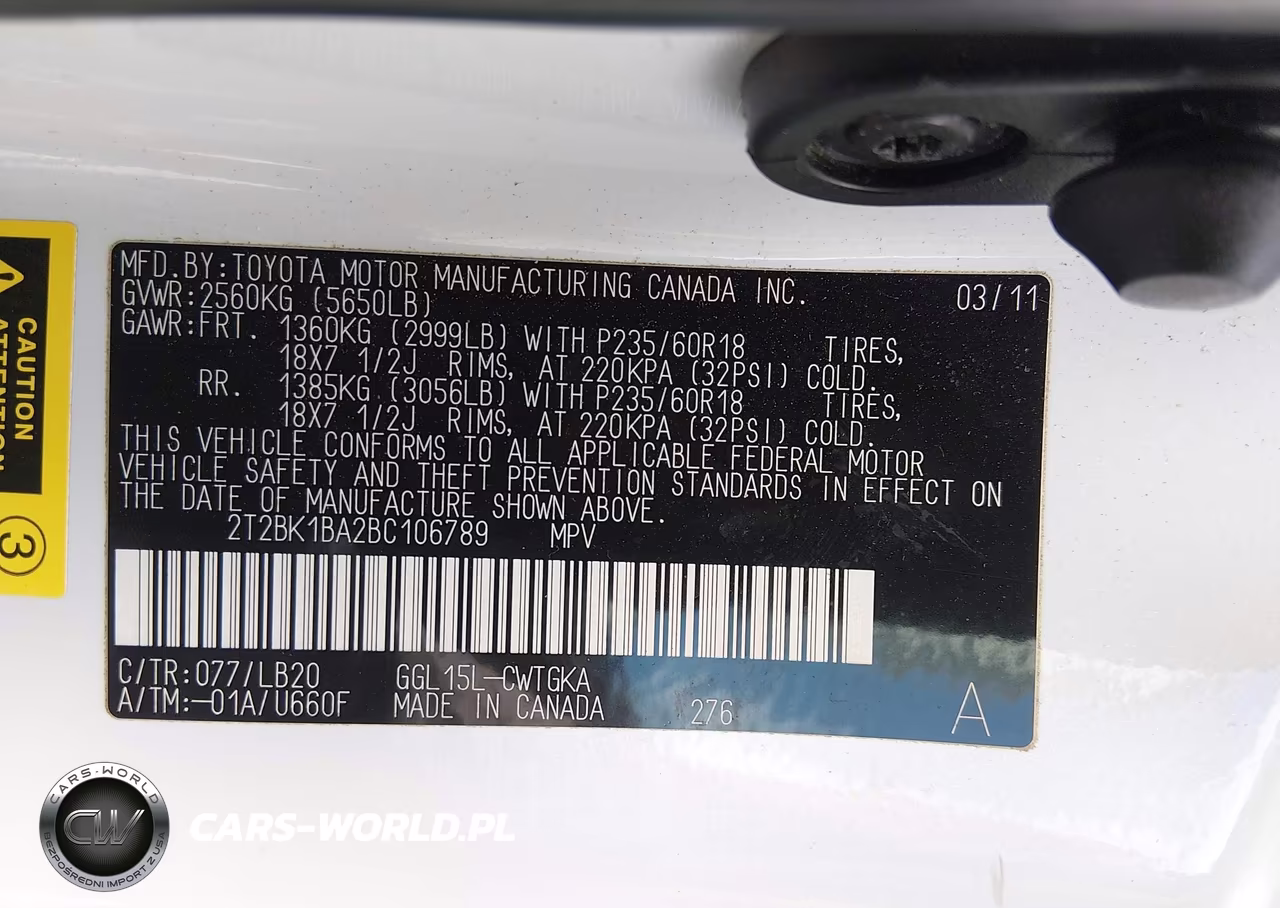 2011 Lexus Rx 350 VIN:2T2BK1BA2BC106789 - 9