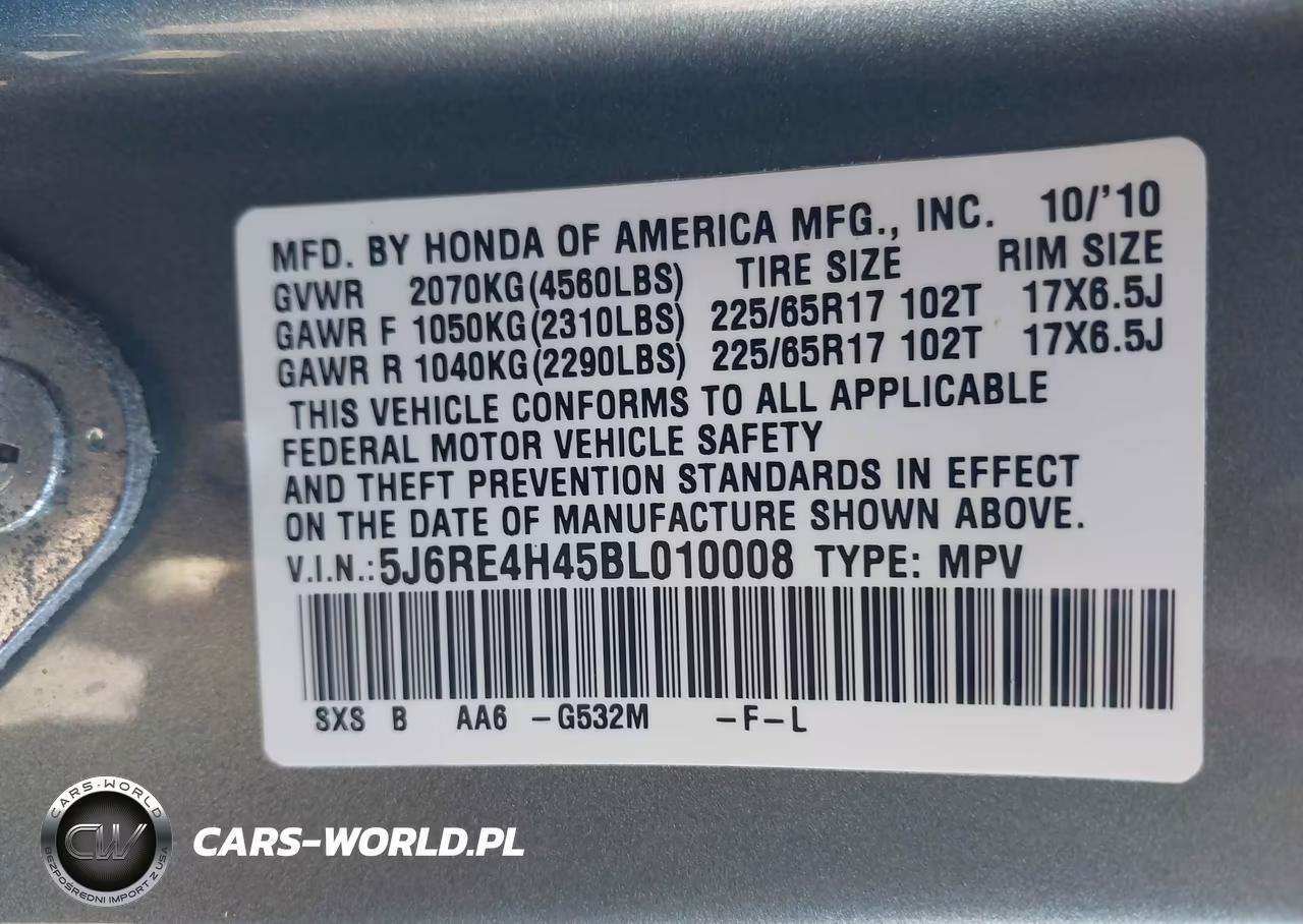 2011 Honda Cr-V Se VIN:5J6RE4H45BL010008 - 9