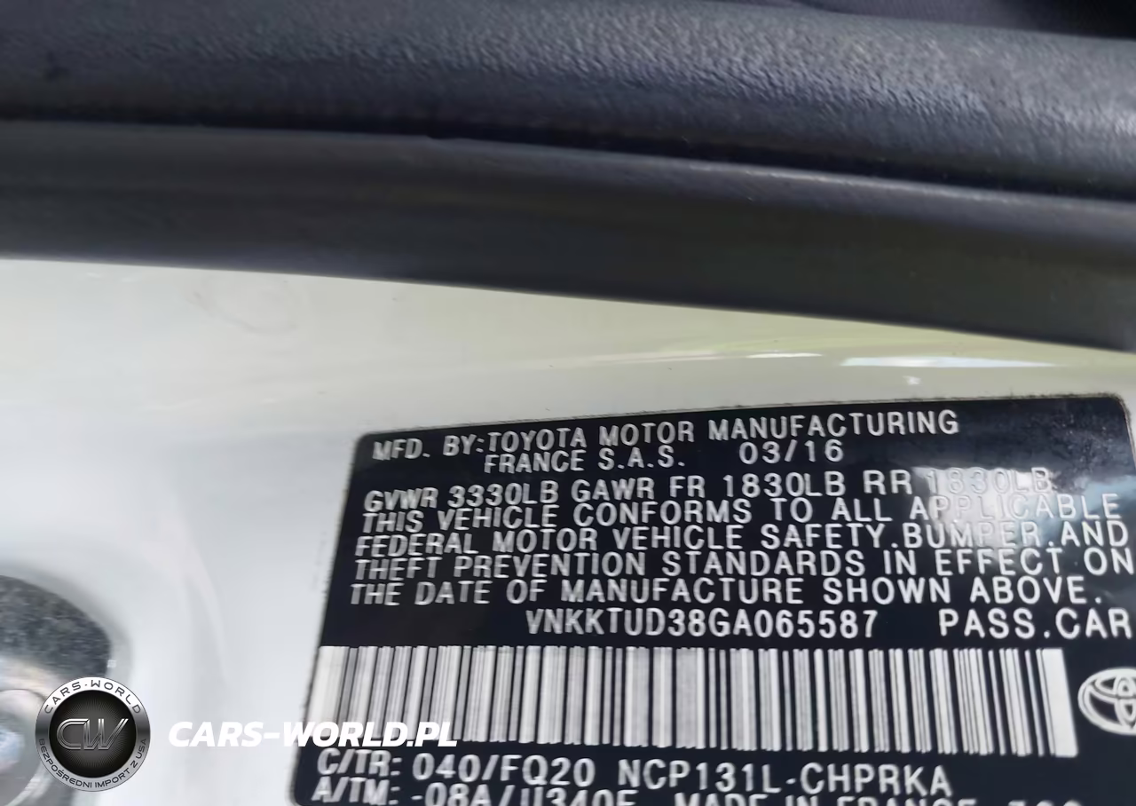 2016 Toyota Yaris L VIN:VNKKTUD38GA065587 - 9