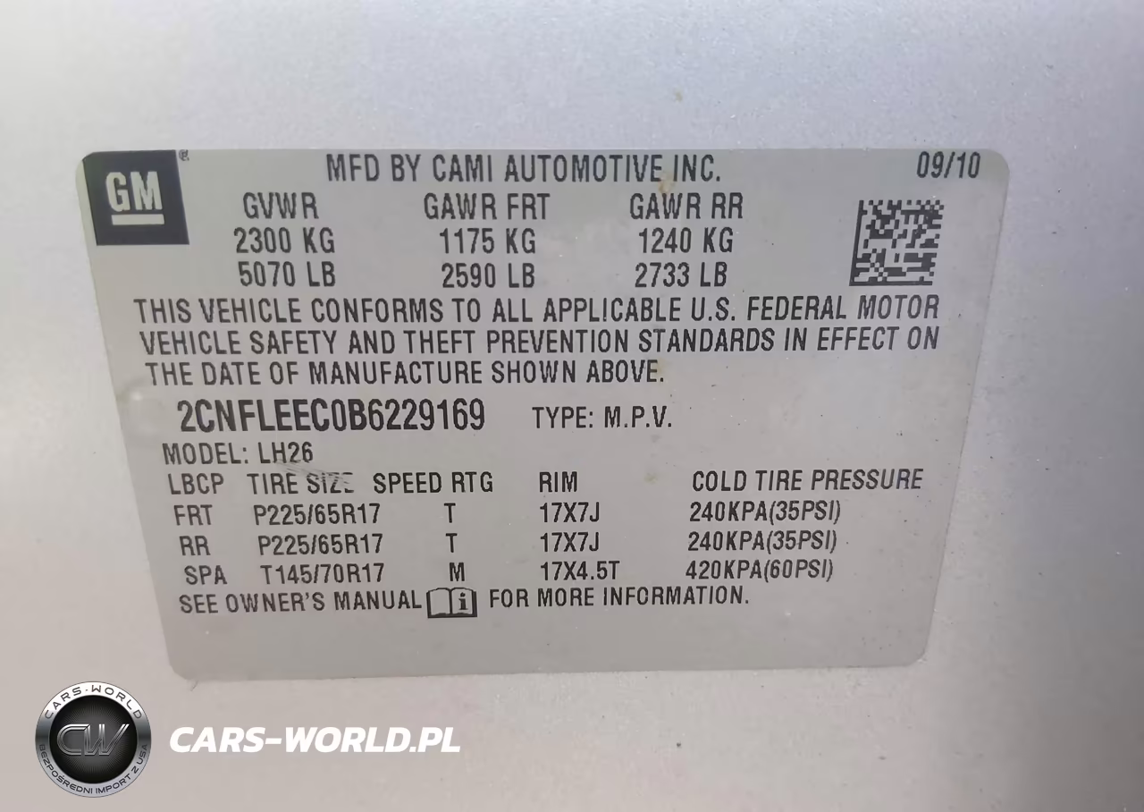 2011 Chevrolet Equinox Lt W-1Lt VIN:2CNFLEEC0B6229169 - 9