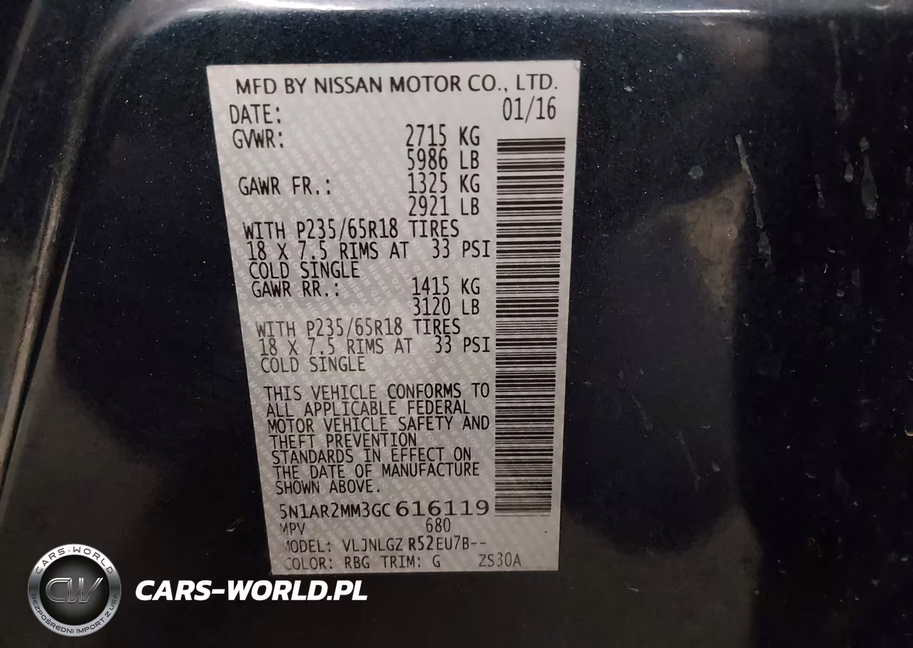 2016 Nissan Pathfinder Sl VIN:5N1AR2MM3GC616119 - 9