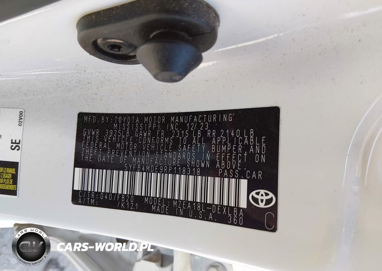 2024 Toyota Corolla Le VIN:5YFB4MDE9RP118318 - 9