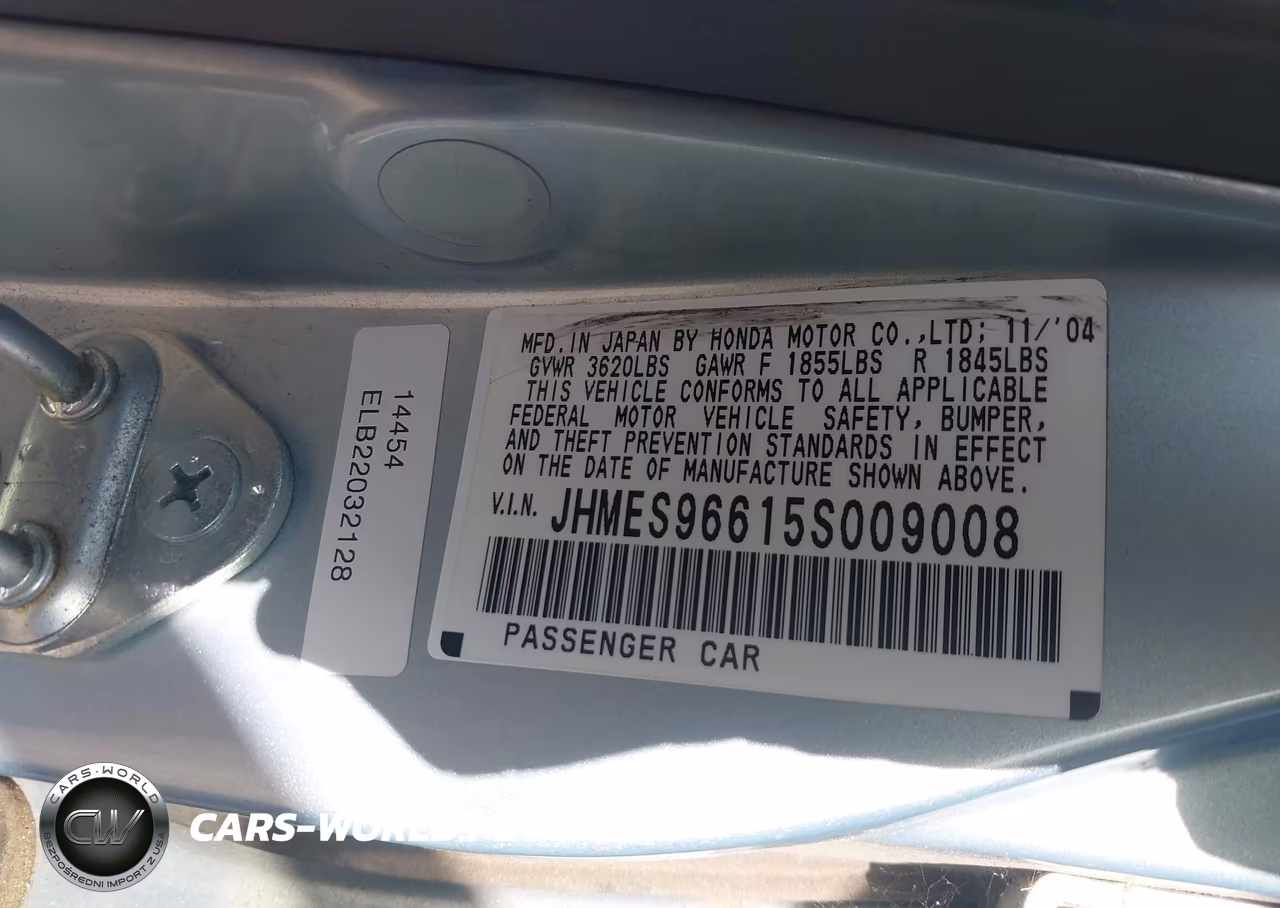2005 Honda Civic Hybrid VIN:JHMES96615S009008 - 9