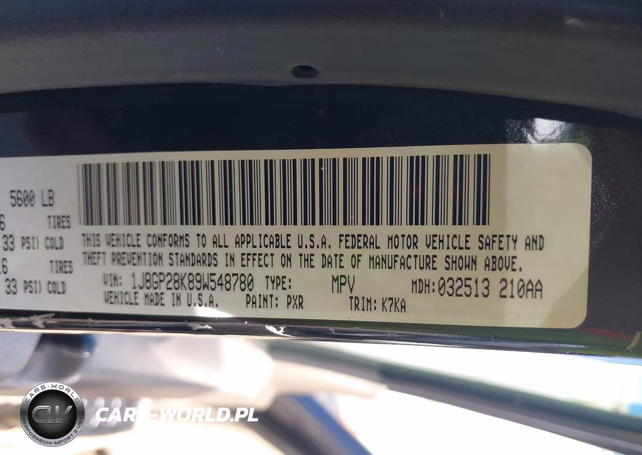 2009 Jeep Liberty Sport VIN:1J8GP28K89W548780 - 9