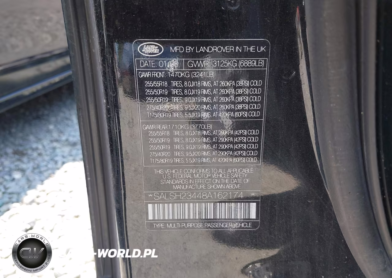 2008 Land Rover Range Rover Sport Supercharged VIN:SALSH23448A162174 - 9