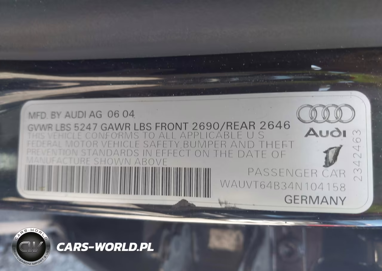 2004 Audi A6 Avant VIN:WAUVT64B34N104158 - 9