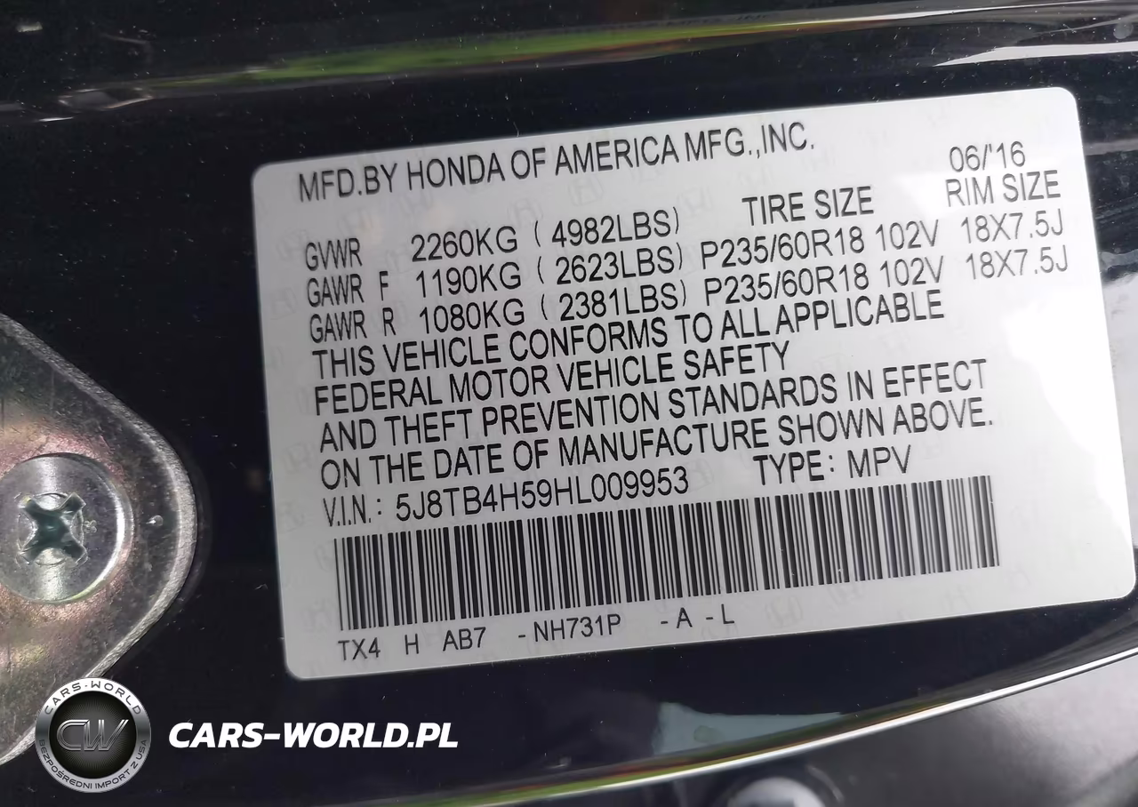 2017 Acura Rdx Technology Acurawatch Plus Packages-W-Technology Package VIN:5J8TB4H59HL009953 - 9