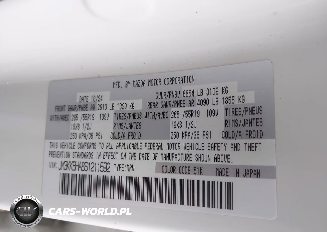 2025 Mazda Cx-90 Phev Preferred Package VIN:JM3KKBHA8S1211592 - 9